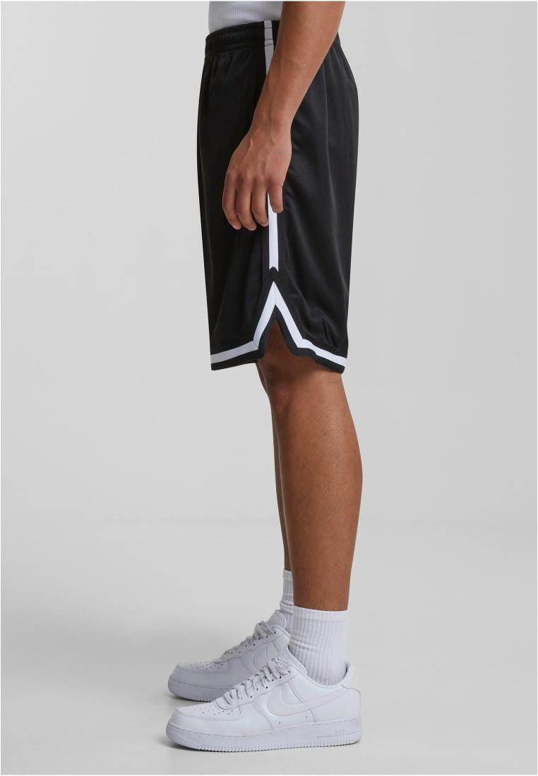 Urban Classics Stripes Mesh Shorts blkblkwht