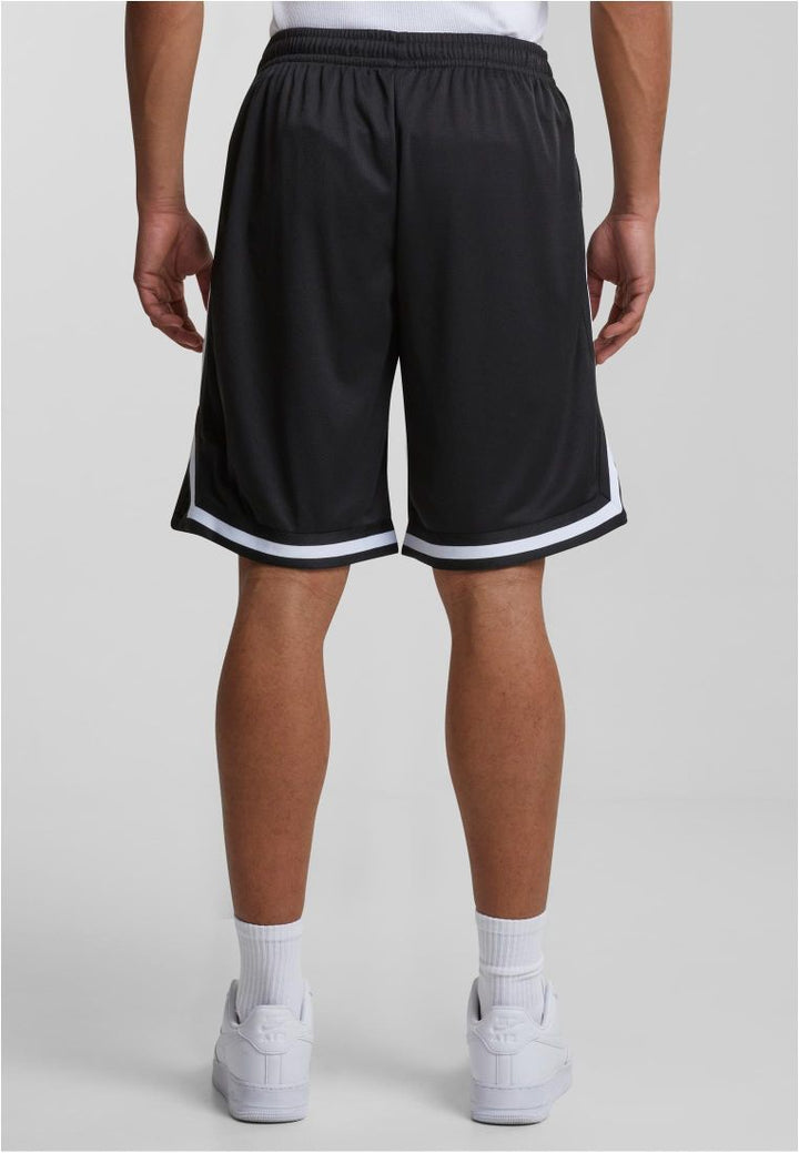 Urban Classics Stripes Mesh Shorts blkblkwht