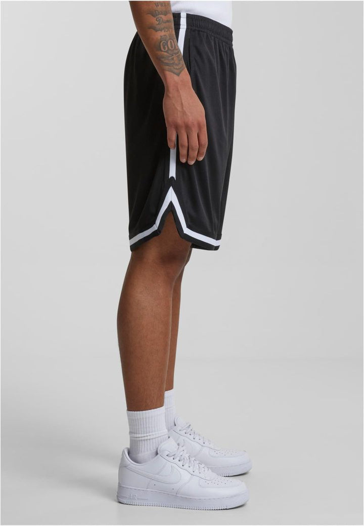 Urban Classics Stripes Mesh Shorts blkblkwht