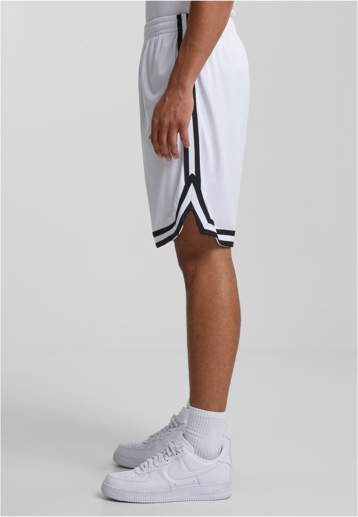 Urban Classics Stripes Mesh Shorts whtblkwht