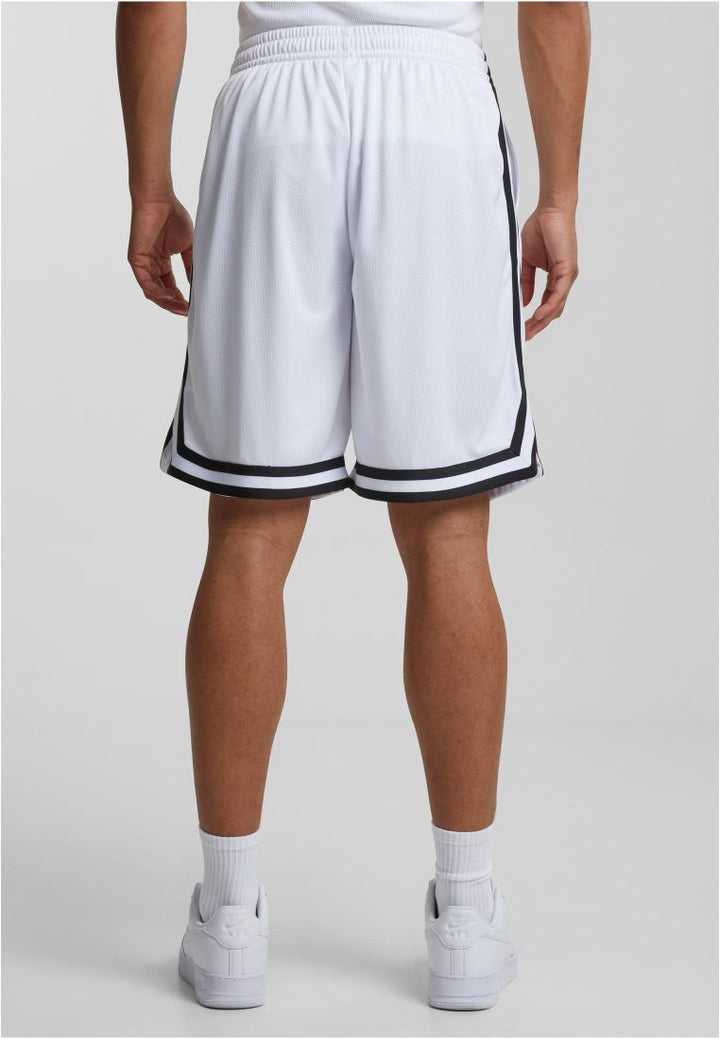 Urban Classics Stripes Mesh Shorts whtblkwht