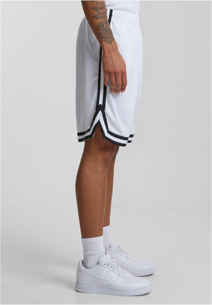 Urban Classics Stripes Mesh Shorts whtblkwht