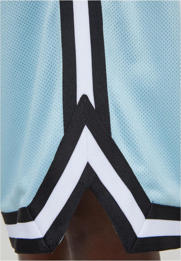Urban Classics Stripes Mesh Shorts oceanblue/black/white