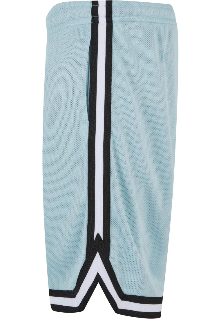 Urban Classics Stripes Mesh Shorts oceanblue/black/white