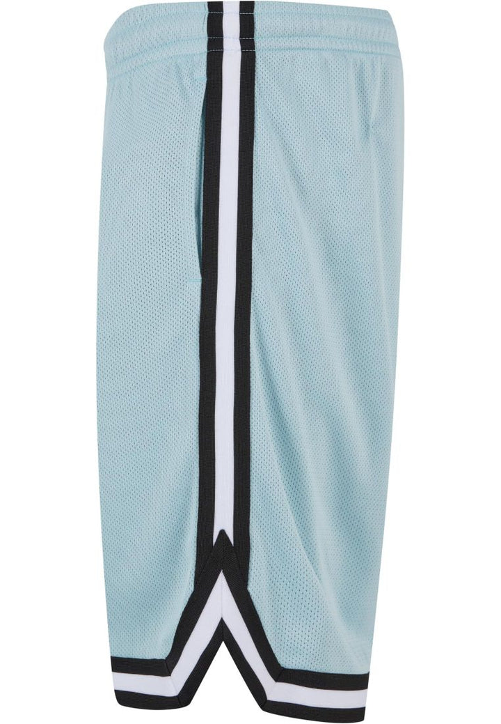 Urban Classics Stripes Mesh Shorts oceanblue/black/white