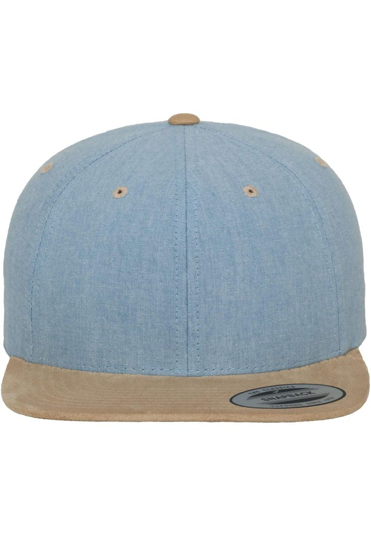 The Classics Chambray-Suede Snapback blue/beige - Shop-Tetuan