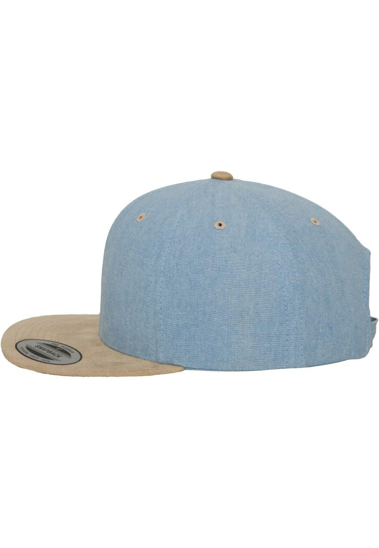 The Classics Chambray-Suede Snapback blue/beige - Shop-Tetuan