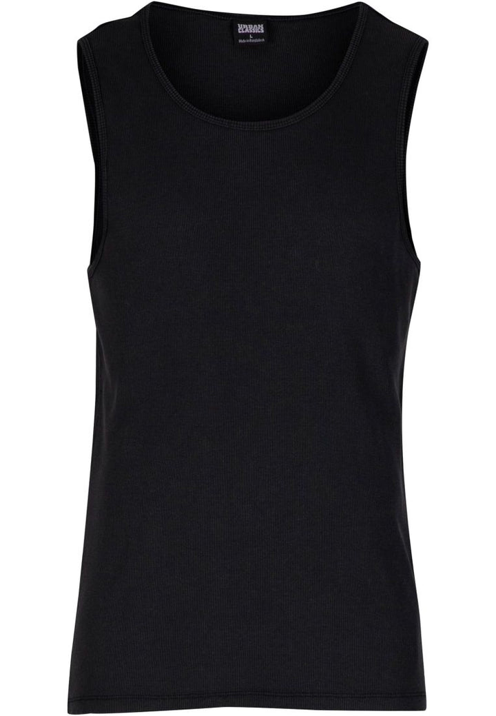Urban Classics Washed Rib Tanktop black - Shop-Tetuan