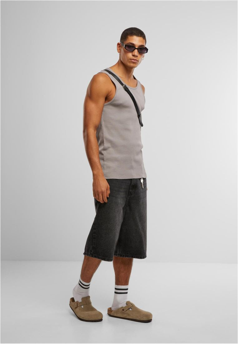 Urban Classics Washed Rib Tanktop steelgrey - Shop-Tetuan