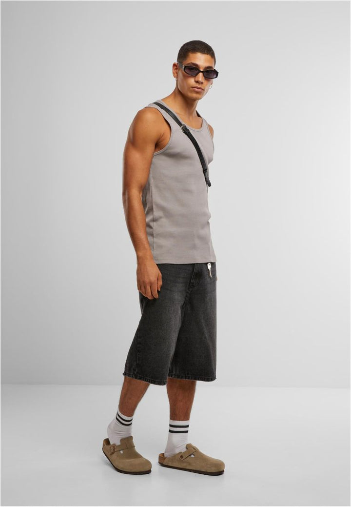 Urban Classics Washed Rib Tanktop steelgrey - Shop-Tetuan
