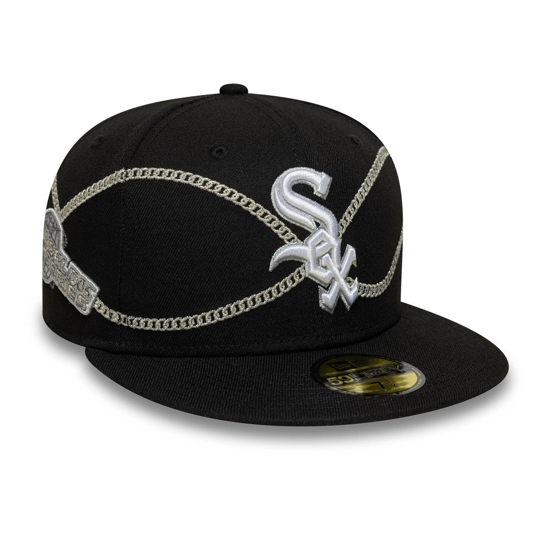 New Era  MLB Chain Wrap Black 59FIFTY C White Sox black - Shop-Tetuan