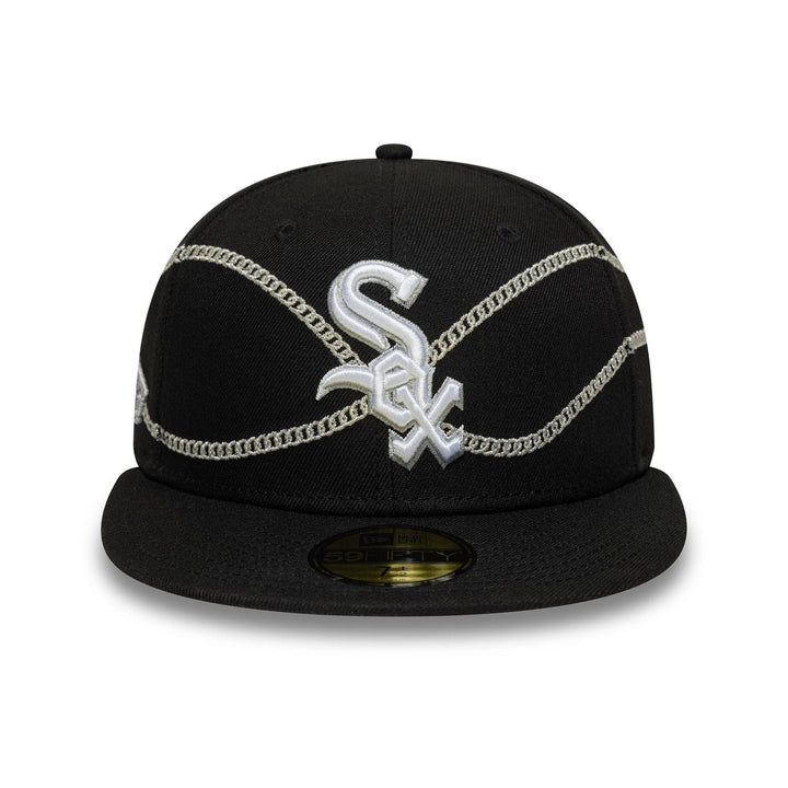 New Era  MLB Chain Wrap Black 59FIFTY C White Sox black - Shop-Tetuan