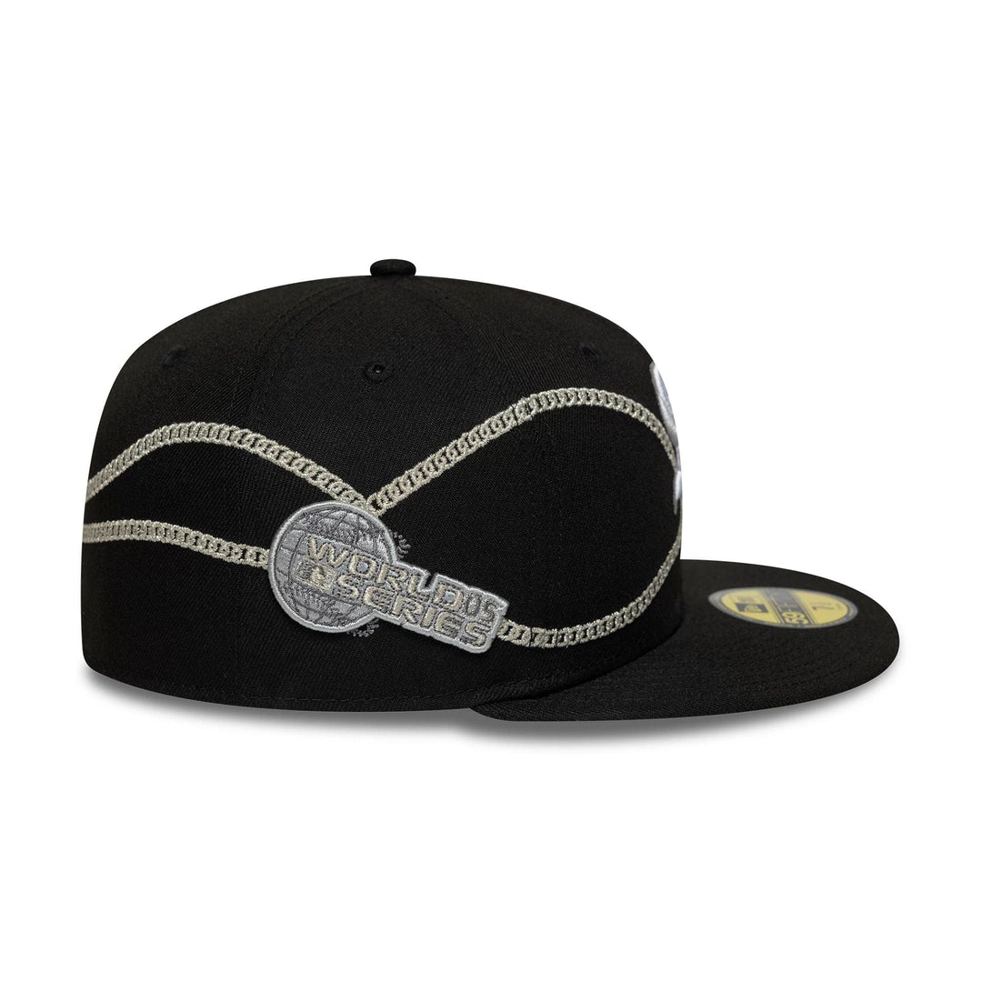 New Era  MLB Chain Wrap Black 59FIFTY C White Sox black - Shop-Tetuan