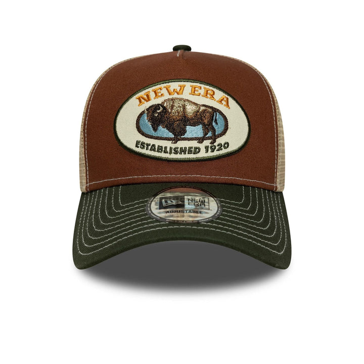 New Era Animal Patch 9FORTY A-Frame Trucker dark green - Shop-Tetuan