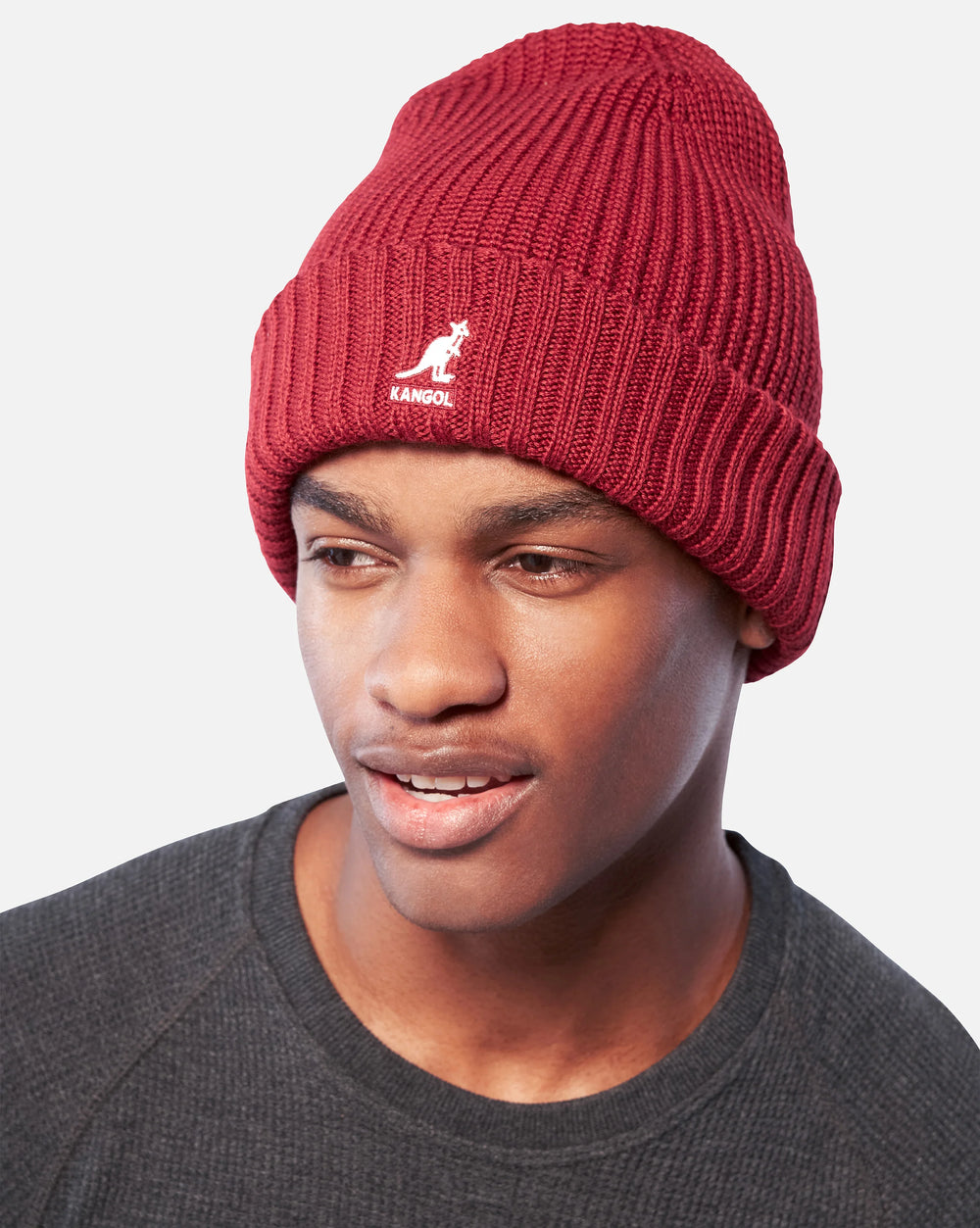 Kangol Merino Wool Rib Beanie cranberry - Shop-Tetuan