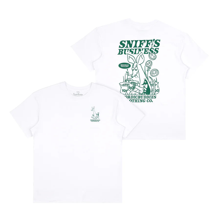 Moomin Nipsu Bisnes tee white