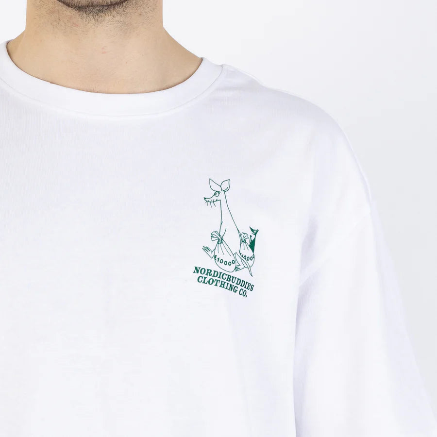 Moomin Nipsu Bisnes tee white