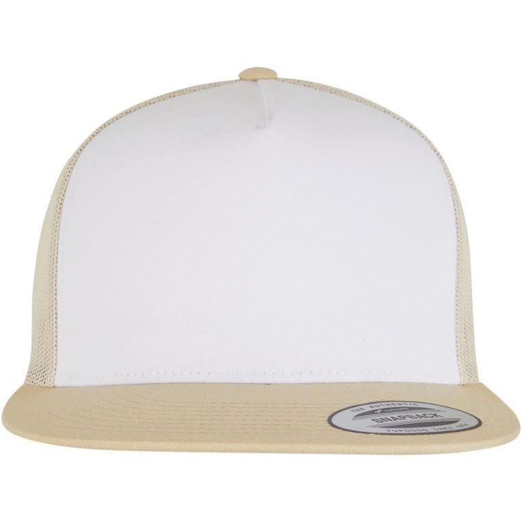 The Classics Yupoong trucker snapback gold/white/beige