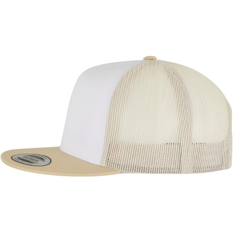 The Classics Yupoong trucker snapback gold/white/beige