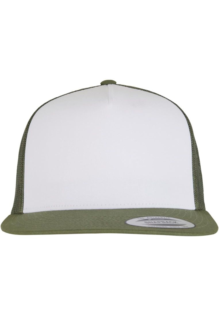 The Classics Yupoong trucker snapback olive/white/loden