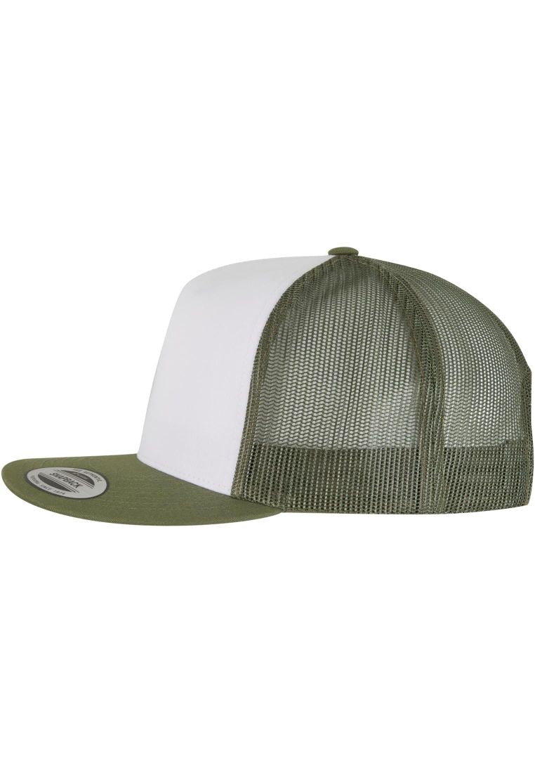 The Classics Yupoong trucker snapback olive/white/loden