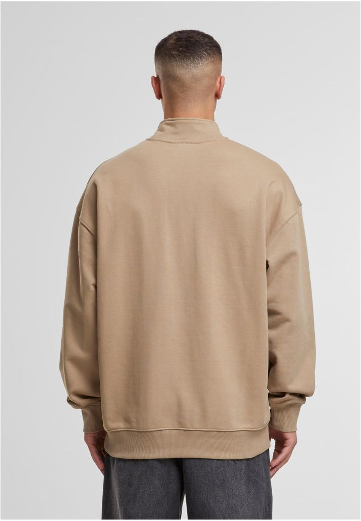 DEF Zipper Crewneck Greige