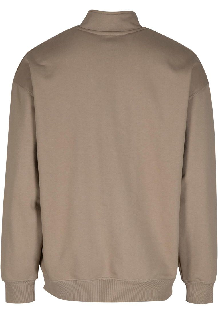 DEF Zipper Crewneck Greige