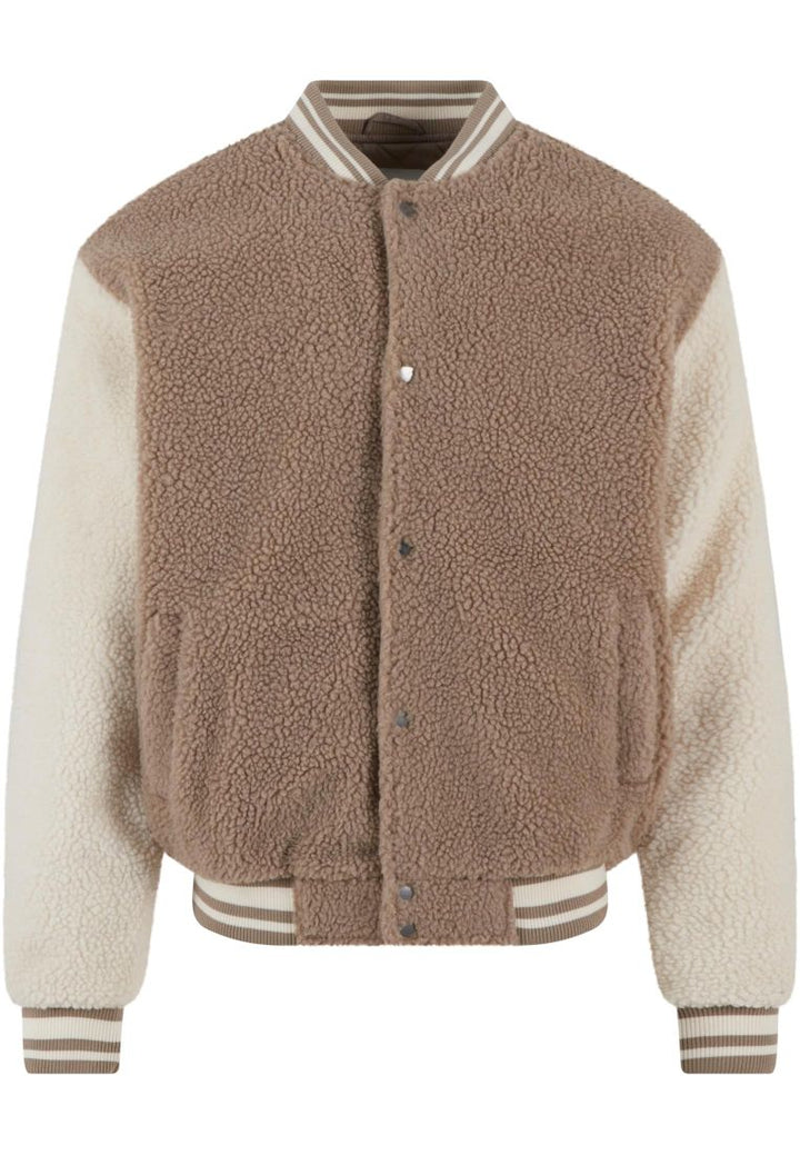 Urban Classics Teddy College Jacket darktaupe