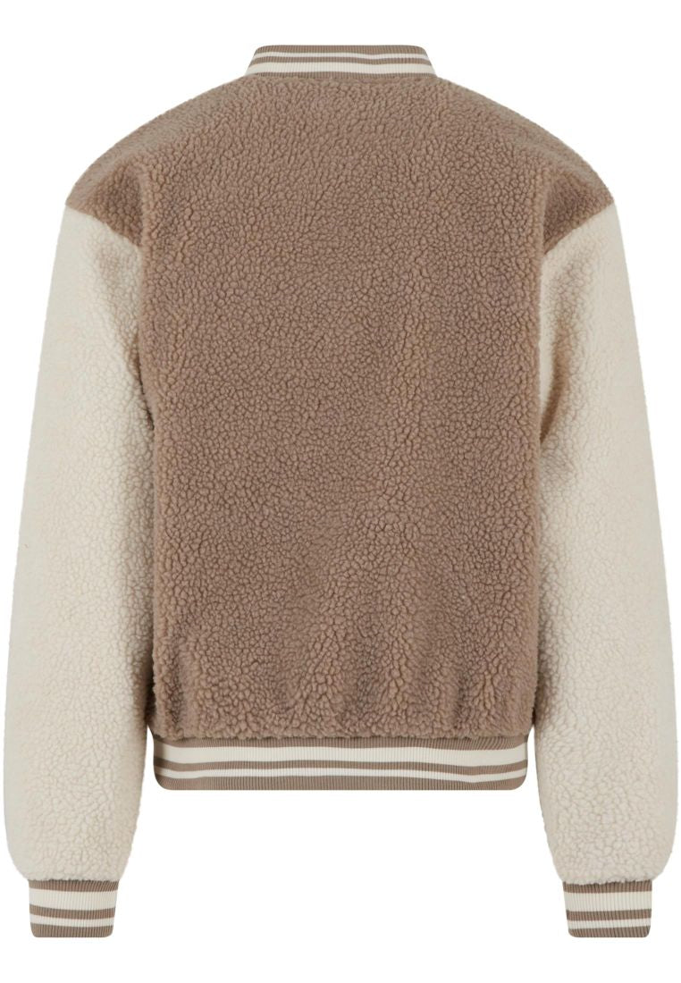 Urban Classics Teddy College Jacket darktaupe