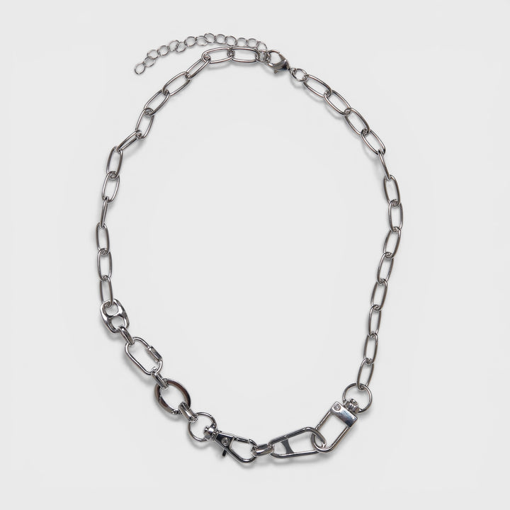 Urban Classics Various Fastener necklace silver - Shop-Tetuan