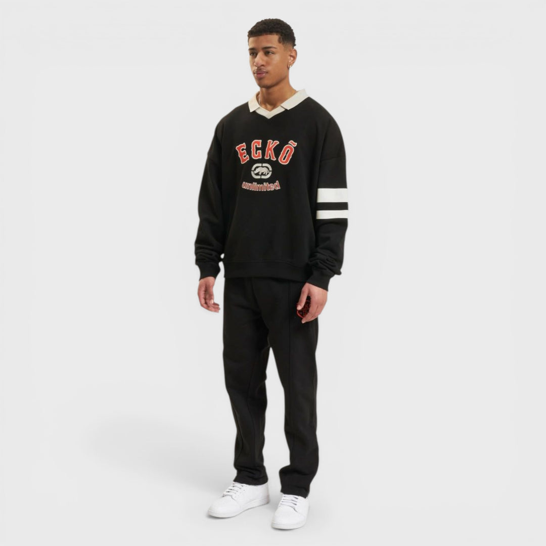 Ecko Unltd. VintageCollar Pullover black/sand - Shop-Tetuan