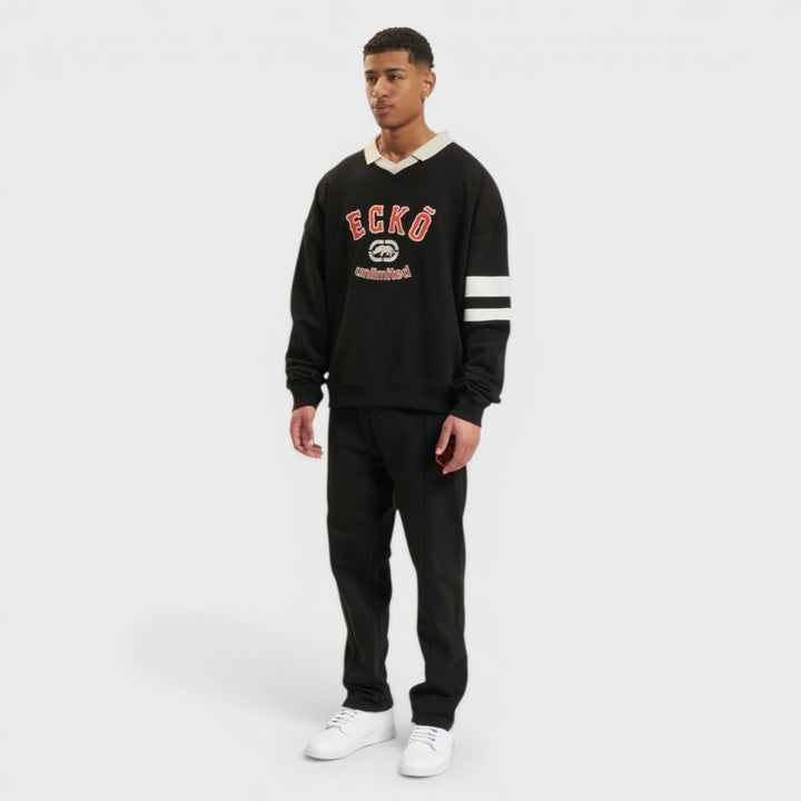 Ecko Unltd. VintageCollar Pullover black/sand - Shop-Tetuan