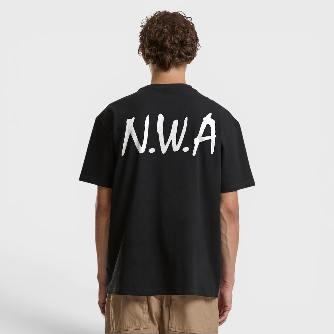 Mister N.W.A Logo FB Oversize Tee black