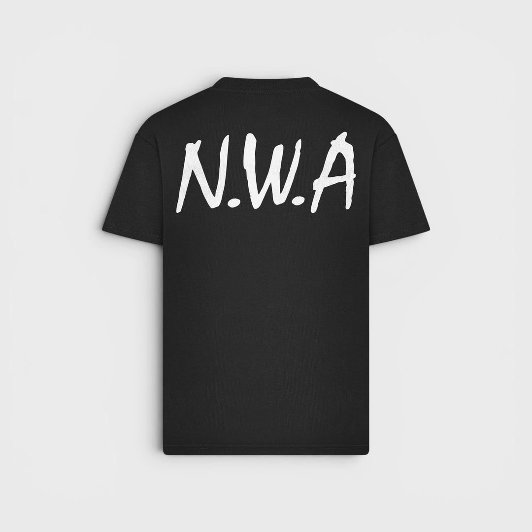 Mister N.W.A Logo FB Oversize Tee black