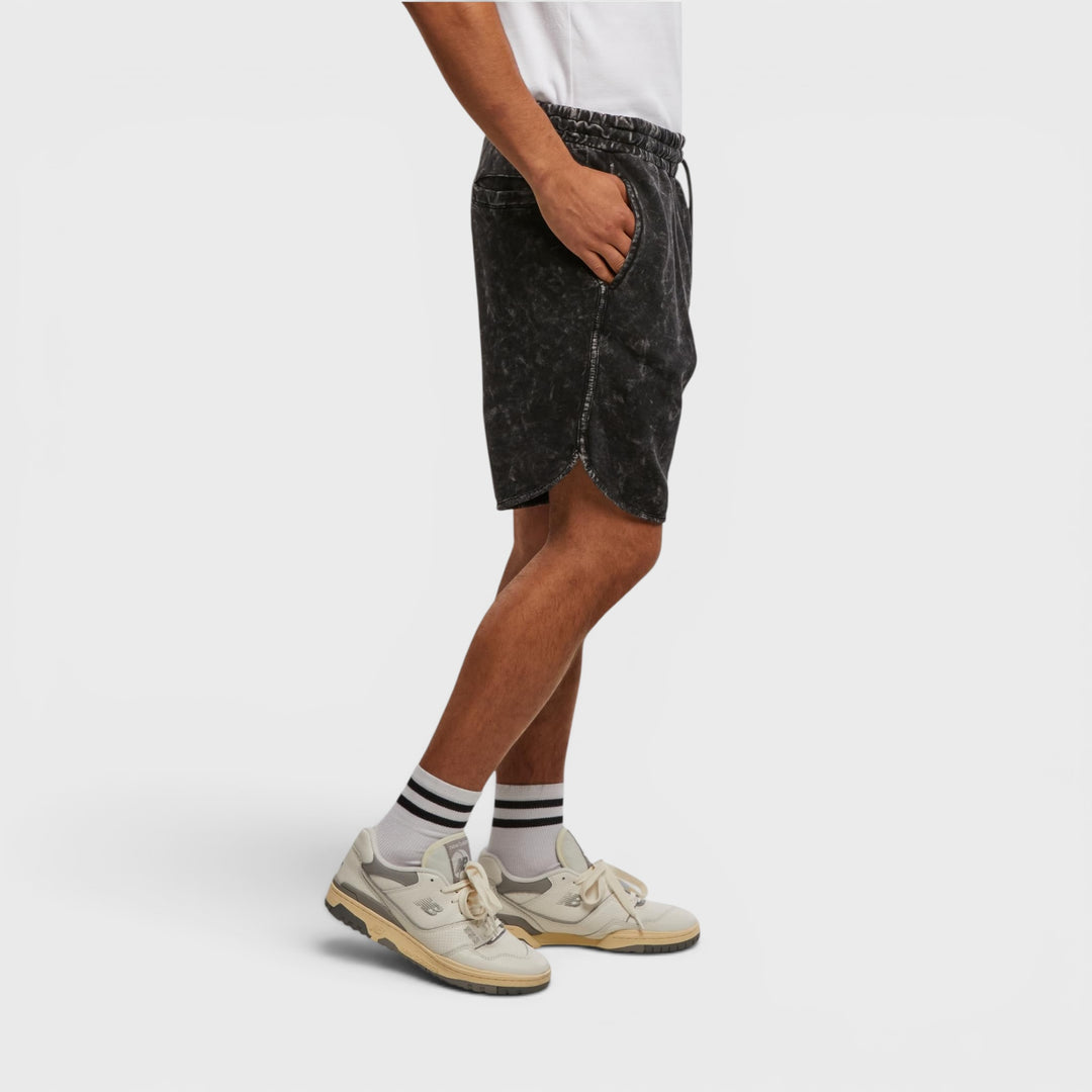 Urban Classics Washed Piped Shorts black