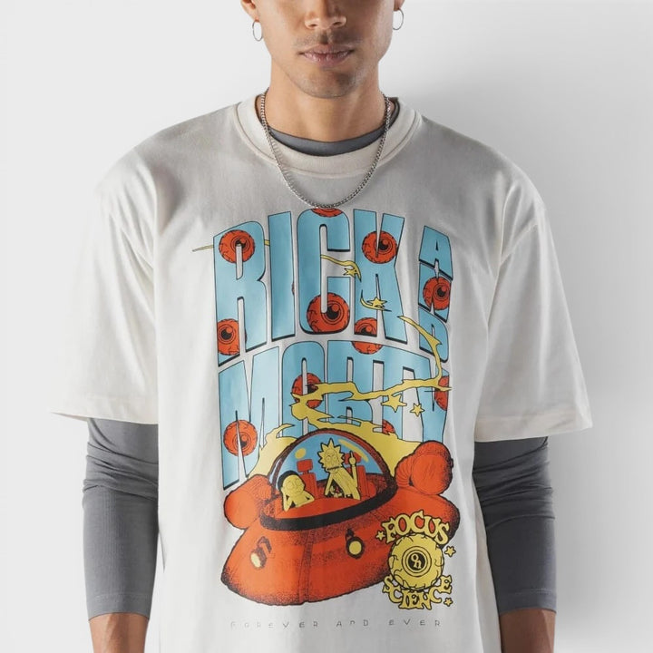 New Era Rick And Morty tee cream