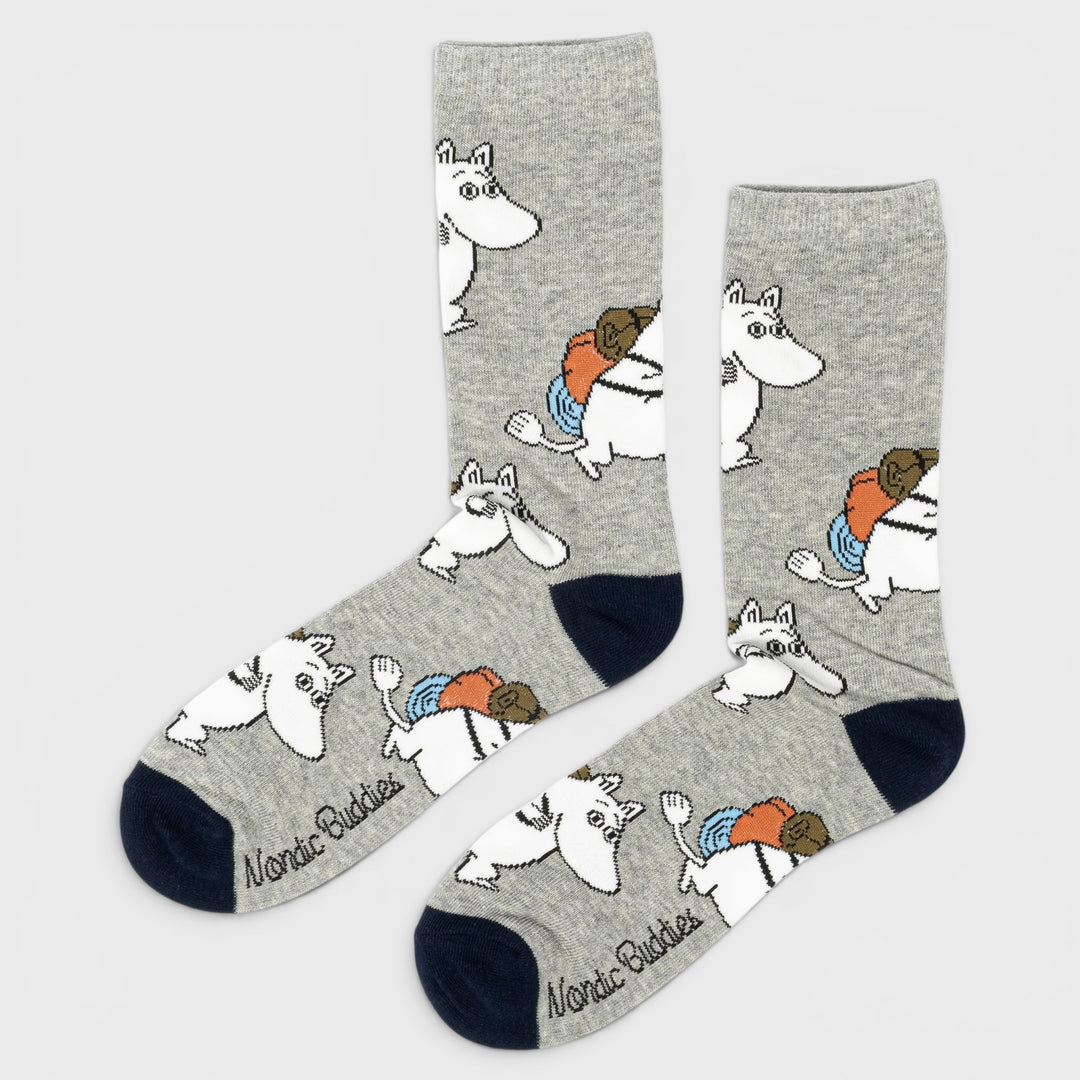 Moomin Muumipeikko Seikkailee socks grey