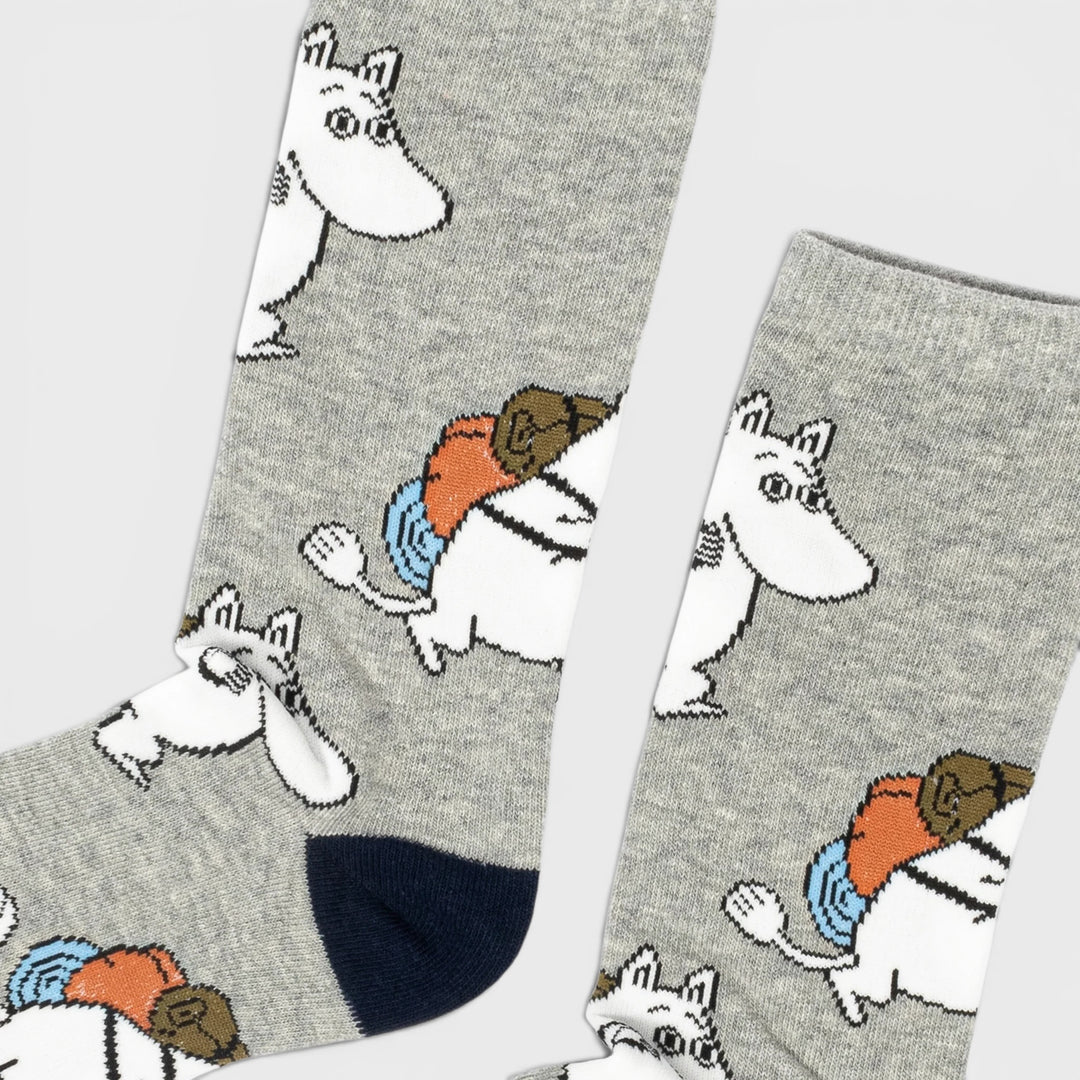 Moomin Muumipeikko Seikkailee socks grey