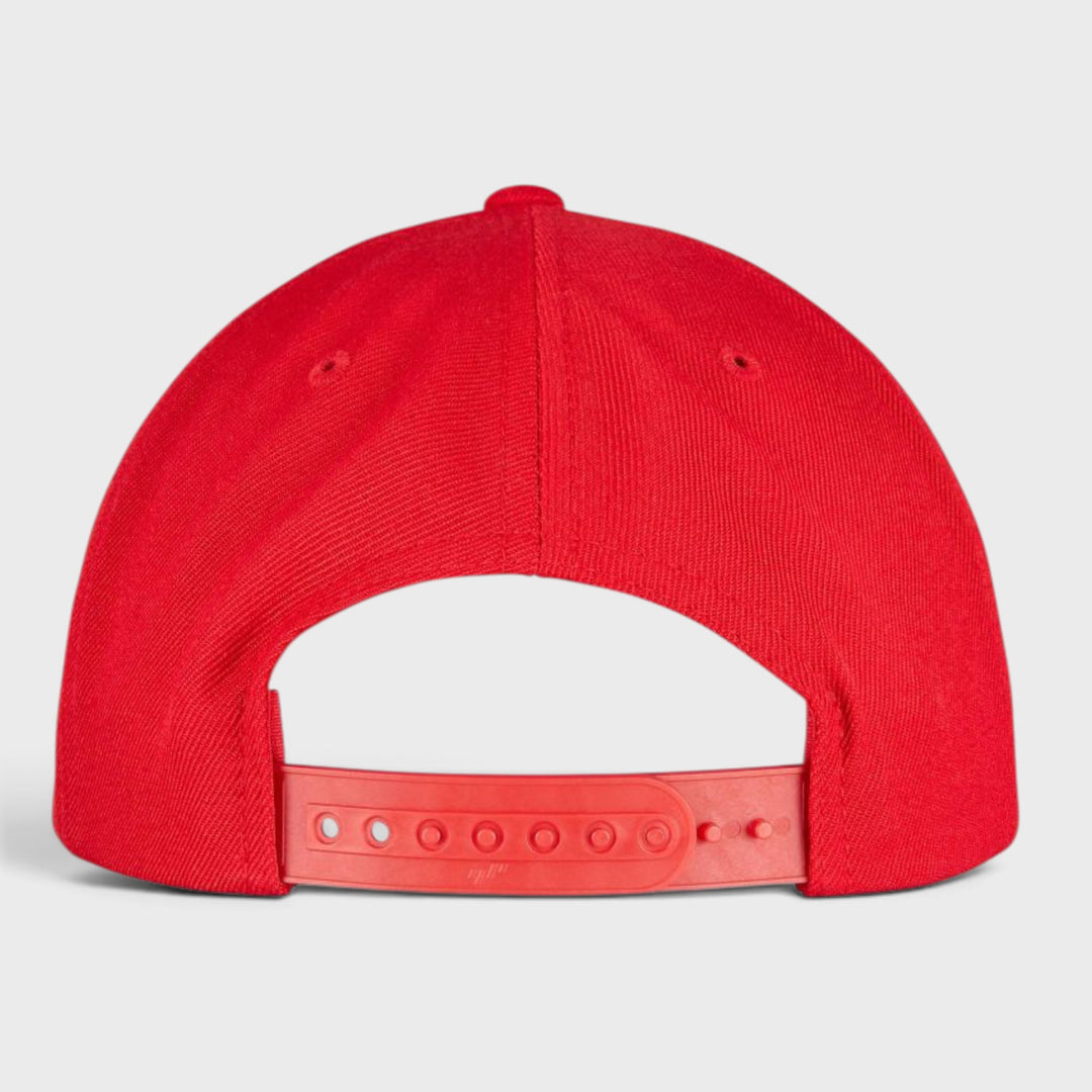 The Classics Yupoong 5-panel Premium Curve snapback red