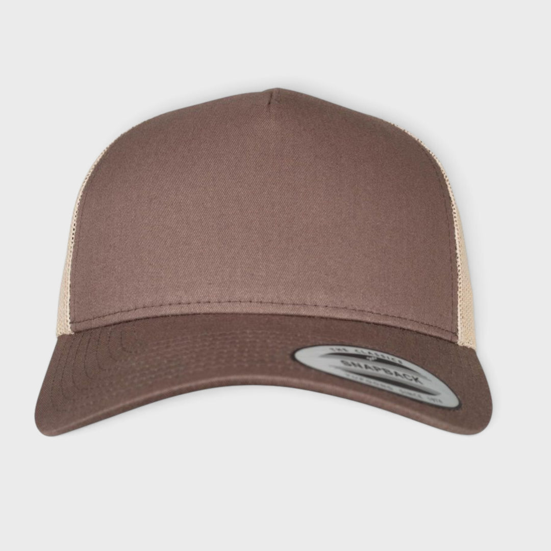 The Classics Yupoong 5-Panel Retro Trucker 2-Tone Cap Brown/khaki