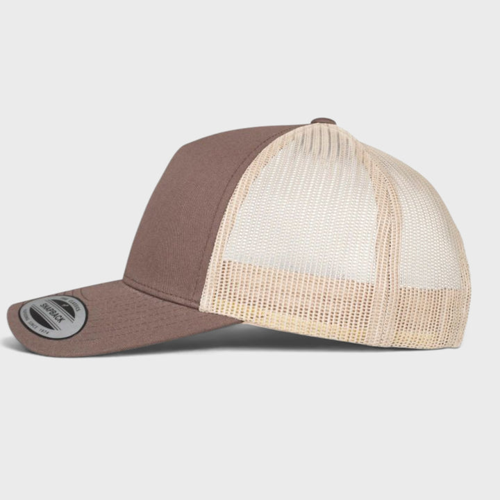 The Classics Yupoong 5-Panel Retro Trucker 2-Tone Cap Brown/khaki