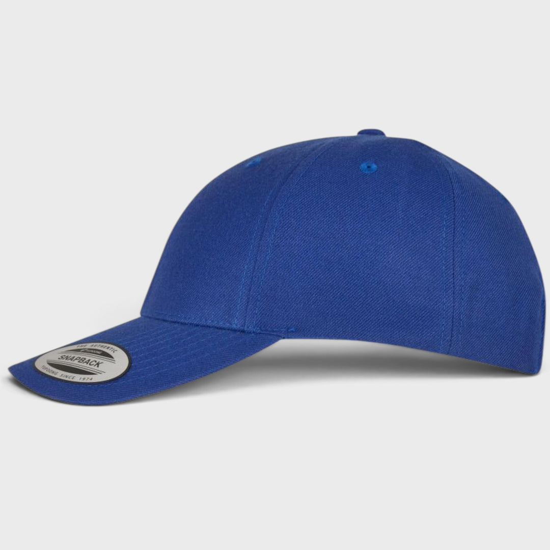 The Classics Yupoong Premium Curved Visor Snapback Cap royal
