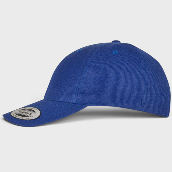 The Classics Yupoong Premium Curved Visor Snapback Cap royal
