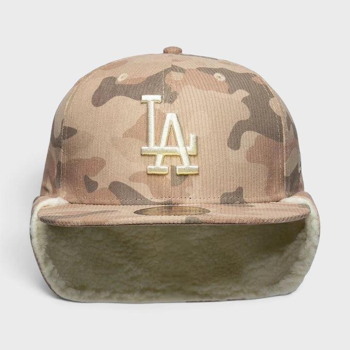 New Era MLB Cord Downflap 59Fifty LA Dodgers light beige