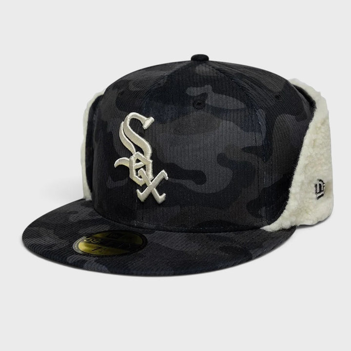 New Era MLB Cord Downflap 59Fifty C White Sox black