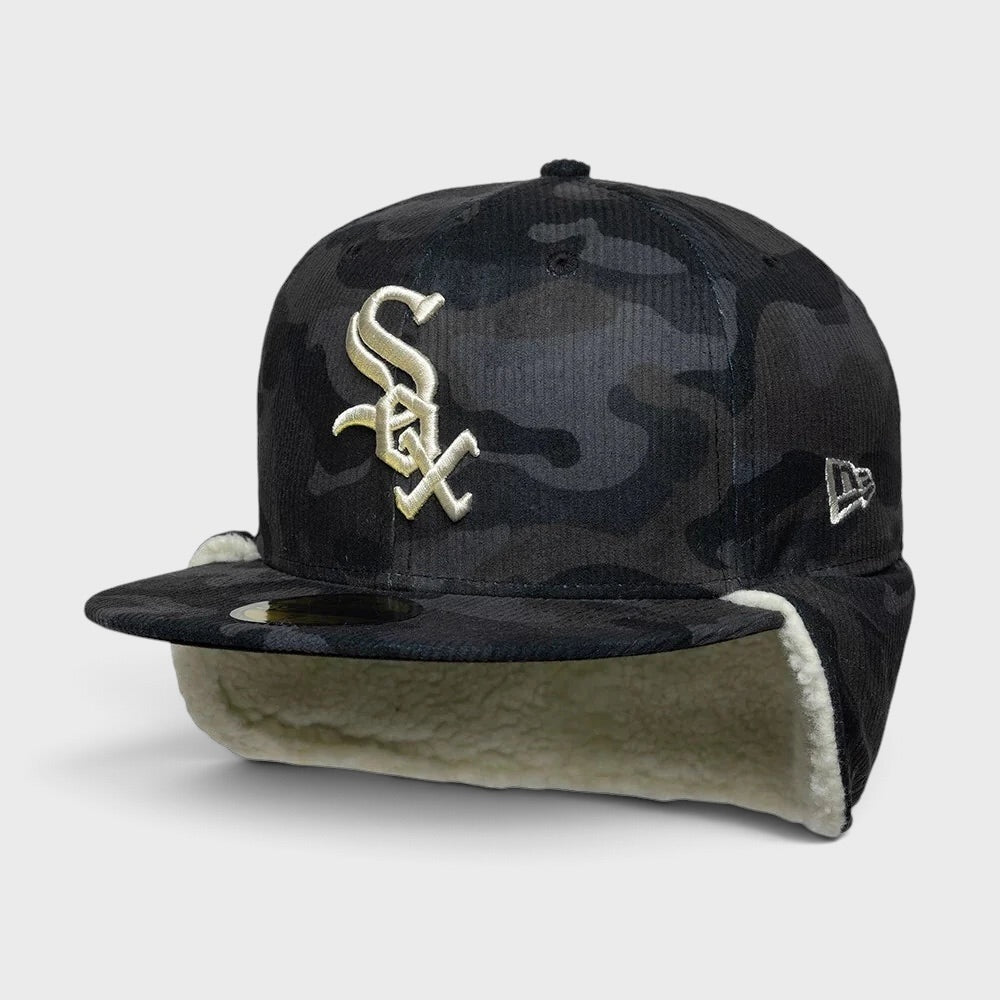 New Era MLB Cord Downflap 59Fifty C White Sox black