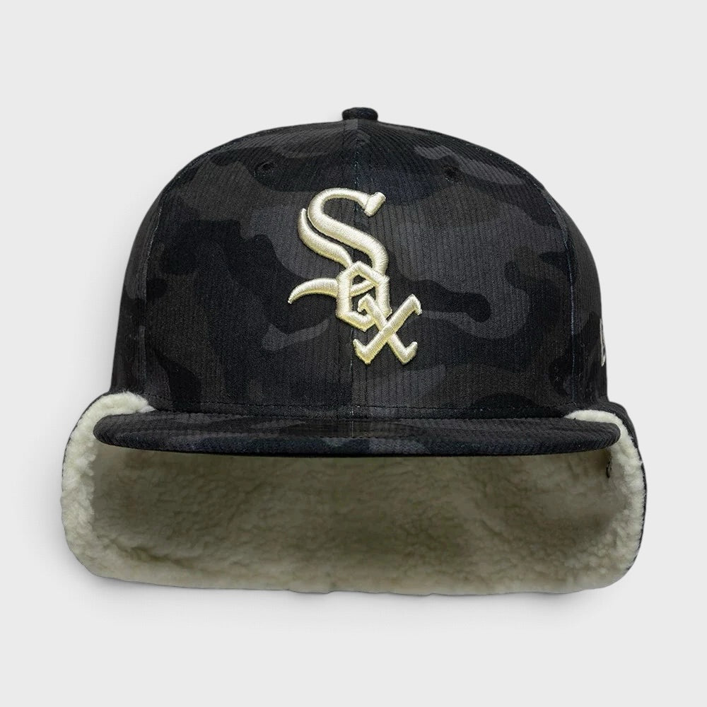 New Era MLB Cord Downflap 59Fifty C White Sox black