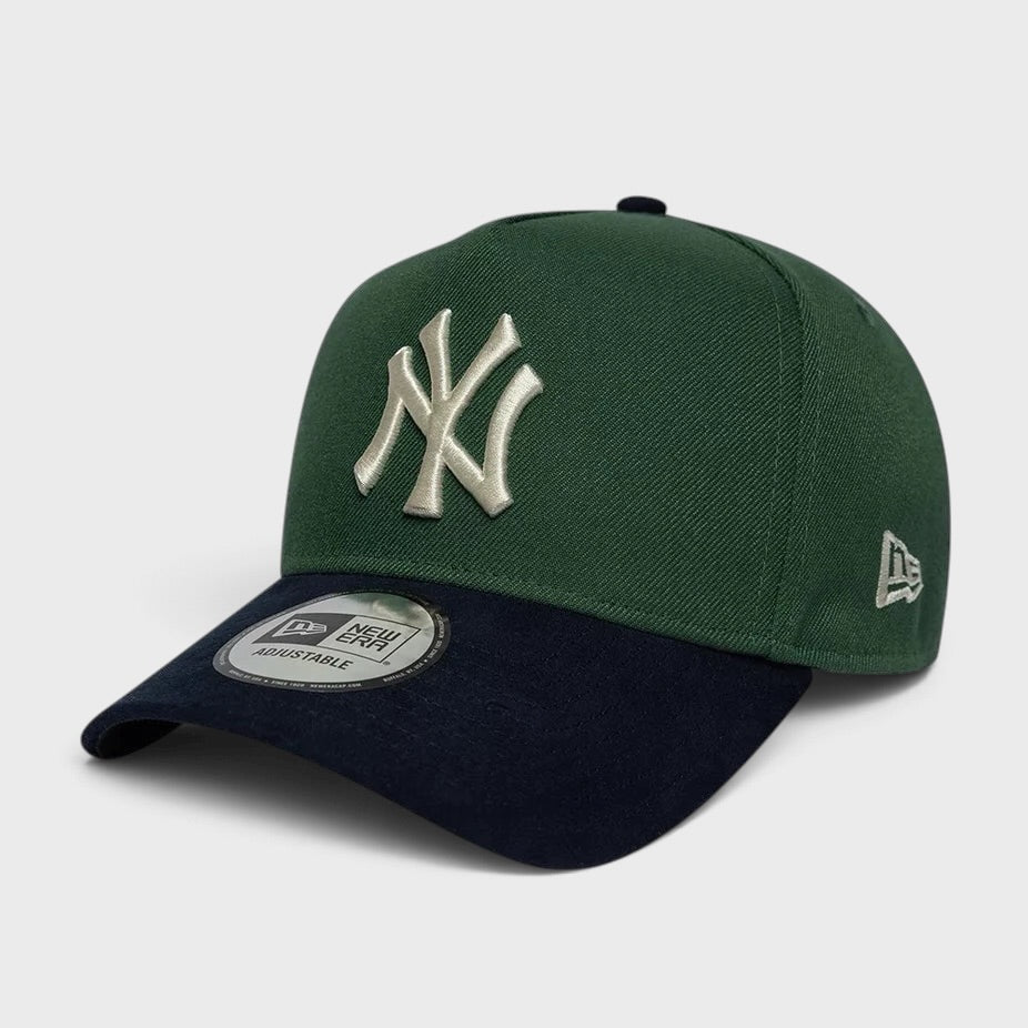 New Era MLB Suede Visor 9Forty E-Frame NY Yankees dark green/black - Shop-Tetuan