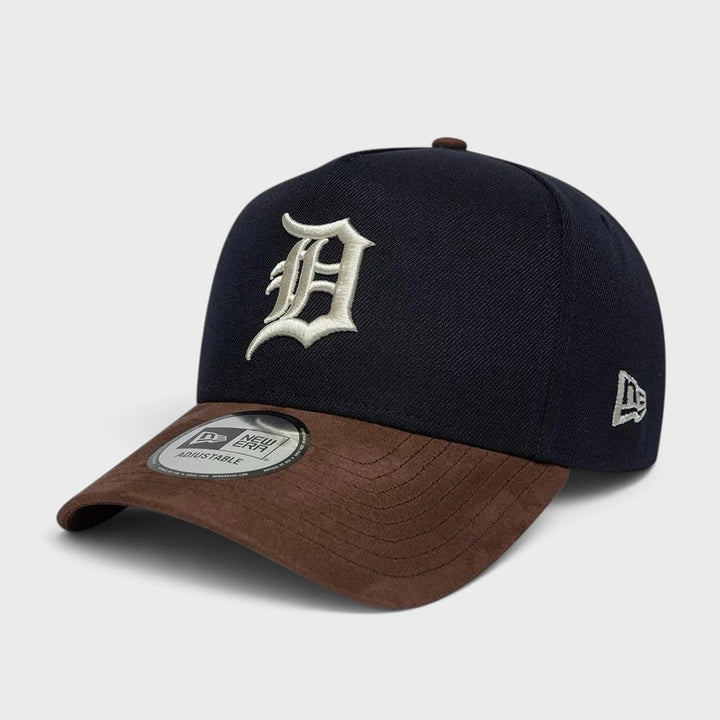 New Era MLB Suede Visor 9Forty E-Frame D Tigers navy/brown