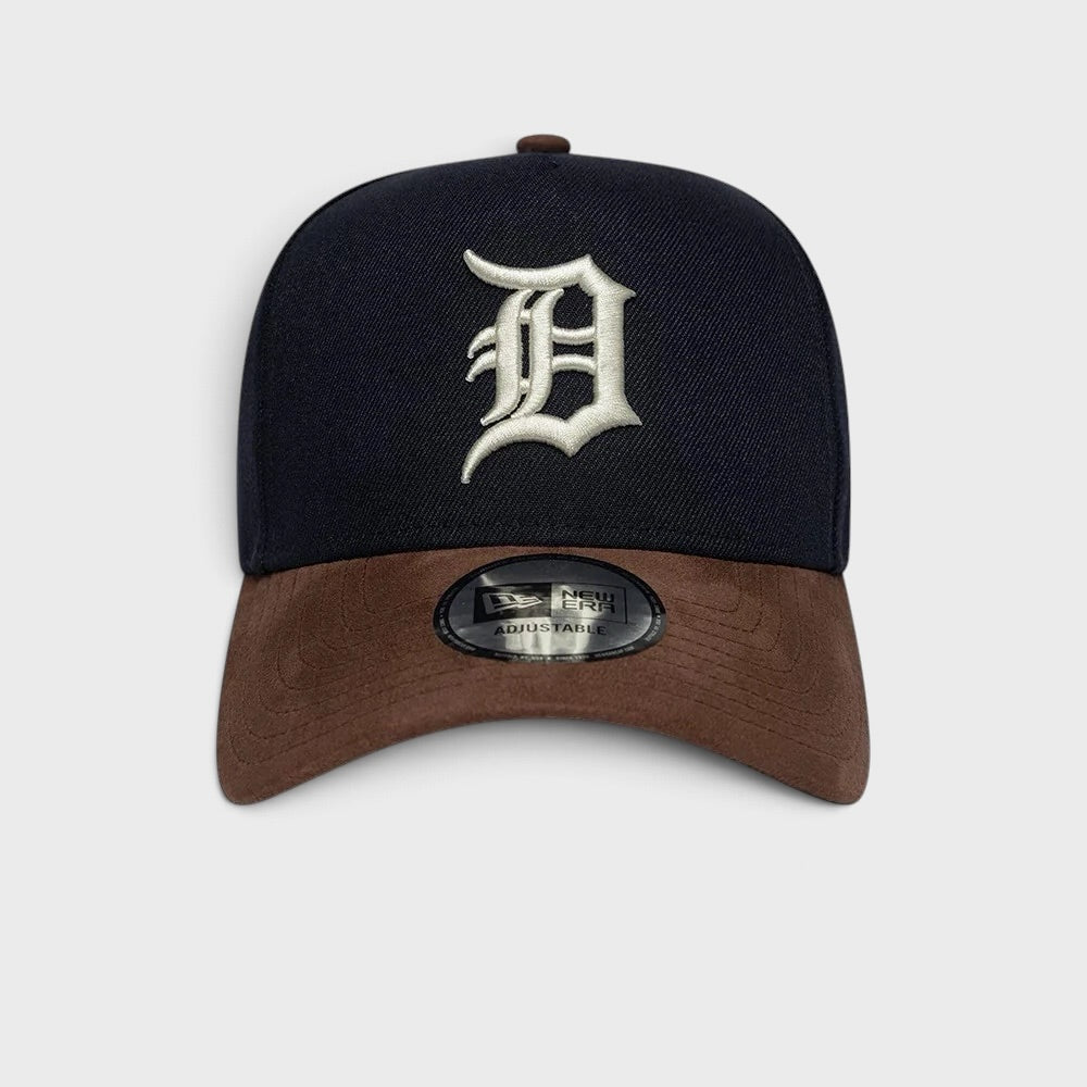 New Era MLB Suede Visor 9Forty E-Frame D Tigers navy/brown